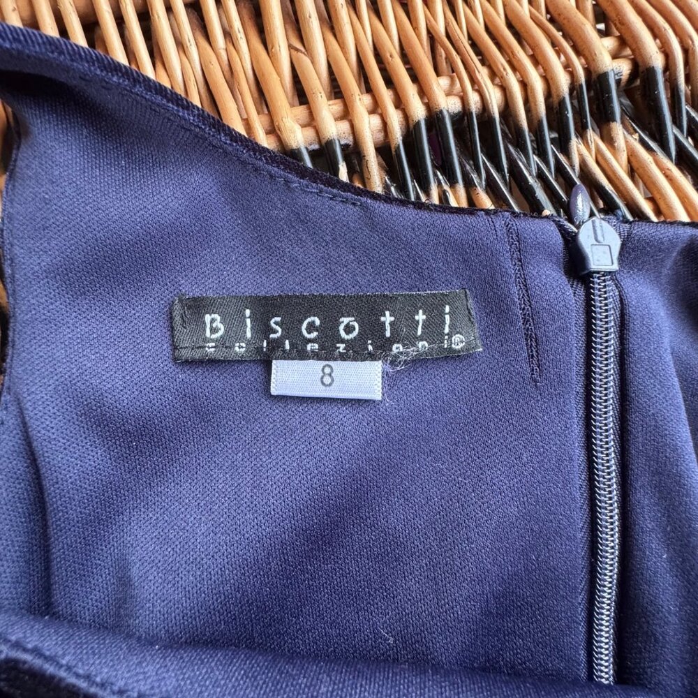 BISCOTTI Roaring 20's Party Dress Girls 8 Navy Blue Gatsby Girl Velvet Sequins - Picture 8 of 10